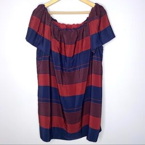Sugar + Lips Stripe Off The Shoulder Dress Size Large